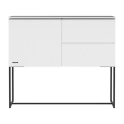 Kidsmill Intense II Commode 1D / 2L Mat - Zwart - Mat wit New