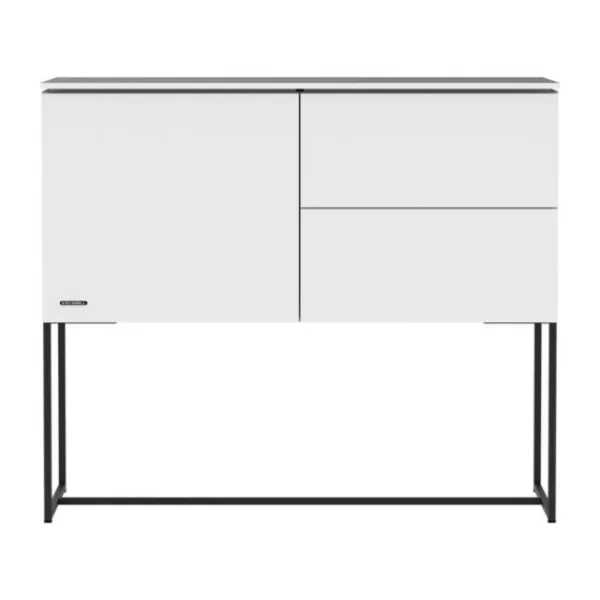 Kidsmill Intense II Commode 1D / 2L Mat - Zwart - Mat wit New