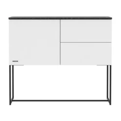 Kidsmill Intense II Commode 1D / 2L Mat - Zwart - Mat wit New