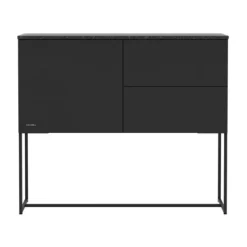 Kidsmill Intense II Commode 1D / 2L Mat Zwart - Zwart - Marmer Zwart wit Sale