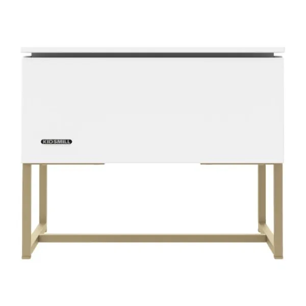 Kidsmill Intense II Kinderkamer Wit / Patinated Brass | Bedbank 90 x 200 cm + Bureau