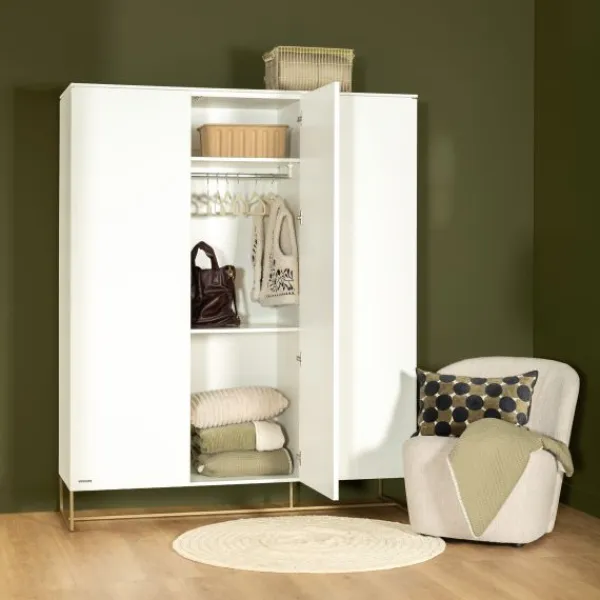 Kidsmill Intense II Kinderkamer Wit / Patinated Brass | Bedbank 90 x 200 cm + Bureau