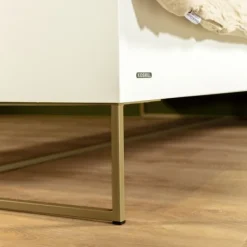 Kidsmill Intense II Kinderkamer Wit / Patinated Brass | Bedbank 90 x 200 cm + Bureau Online