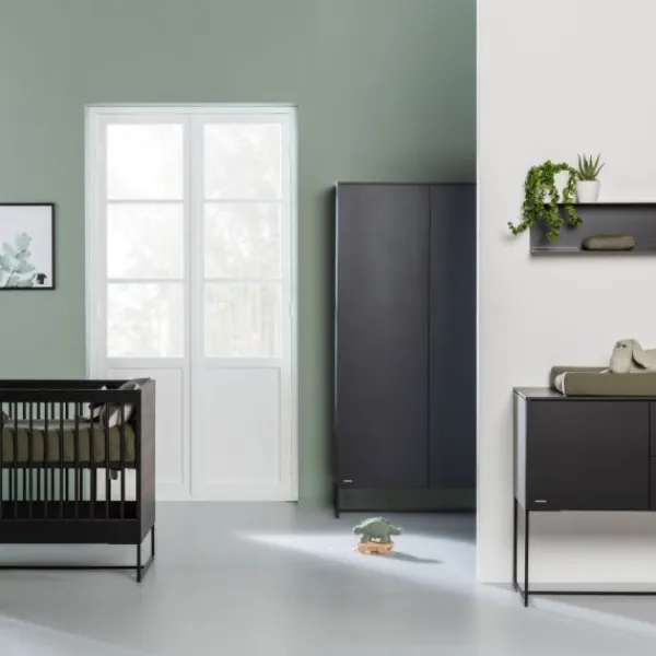 Kidsmill Intense II Kledingkast 2-Deurs Mat - - Marmer Zwart Clearance