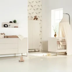 Kidsmill Intense II Ledikant 70 x 140 - Oatmeal / Patinated Brass Best