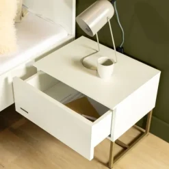 Kidsmill Intense II Nachtkastje - Wit / Patinated Brass Hot