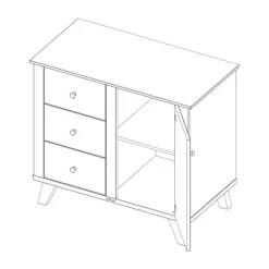 Kidsmill Lars Babykamer Wit / Naturel | Bed 60 x 120 cm + Commode Hot