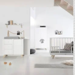 Kidsmill Lars Babykamer Wit / Naturel | Bed 60 x 120 cm + Commode Hot