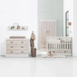 Kidsmill Ledikant 60 x 120 cm - Incl. RVS-Greep - Oatmeal / Eiken New