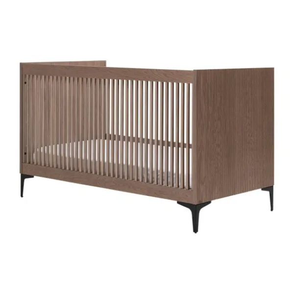 Kidsmill Levi Babykamer Incl. Rechte Potenset Walnoot | Ledikant 60 x 120 cm + Commode Discount