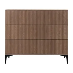 Kidsmill Levi Babykamer Incl. Rechte Potenset Walnoot | Ledikant 60 x 120 cm + Commode Discount