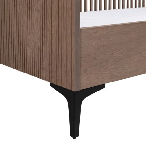 Kidsmill Levi Babykamer Incl. Rechte Potenset Walnoot | Ledikant 60 x 120 cm + Commode Discount