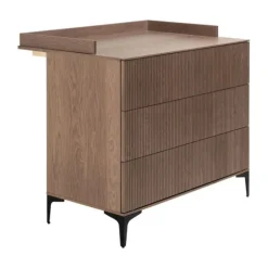 Kidsmill Levi Babykamer Incl. Rechte Potenset Walnoot | Ledikant 60 x 120 cm + Commode Discount