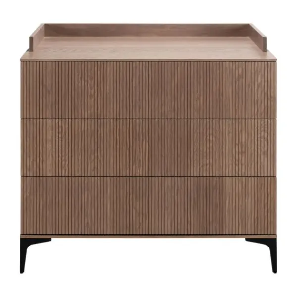 Kidsmill Levi Babykamer Incl. Rechte Potenset Walnoot | Ledikant 60 x 120 cm + Commode Discount