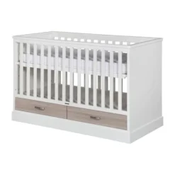 Kidsmill Newport Babybed Wit / Eiken 70 x 140 cm