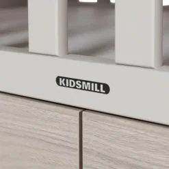 Kidsmill Newport Babykamer Incl. Zwarte Grepen - Oatmeal / Eiken | Ledikant 60 x 120 cm + Commode Outlet