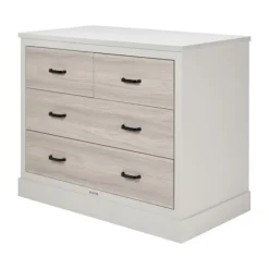 Kidsmill Newport Babykamer Incl. Zwarte Grepen - Oatmeal / Eiken | Ledikant 60 x 120 cm + Commode Outlet