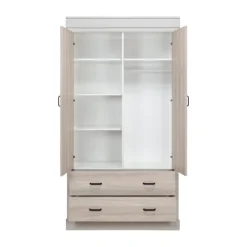 Kidsmill Newport Babykamer Incl. Zwarte Grepen - Oatmeal / Eiken | Ledikant 60 x 120 cm + Commode Outlet