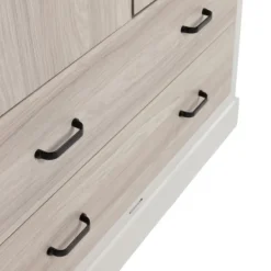 Kidsmill Newport Babykamer Incl. Zwarte Grepen - Oatmeal / Eiken | Ledikant 60 x 120 cm + Commode Outlet