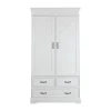 Kidsmill Savigno Kledingkast 2-Deurs Met Kruis Wit Clearance