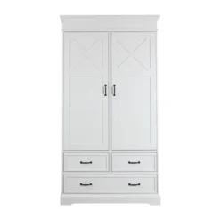 Kidsmill Savigno Kledingkast 2-Deurs Met Kruis Wit Clearance