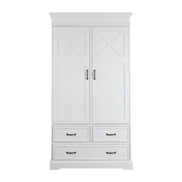 Kidsmill Savigno Kledingkast 2-Deurs Met Kruis Wit Clearance