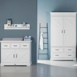 Kidsmill Savigno Kledingkast 2-Deurs Met Kruis Wit Clearance