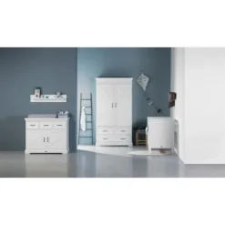 Kidsmill Savigno Kledingkast 2-Deurs Met Kruis Wit Clearance