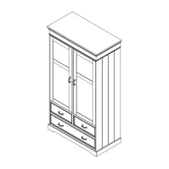 Kidsmill Savigno Kledingkast 2-Deurs Wit Zonder Kruis Sale