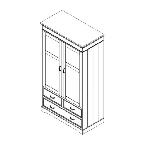 Kidsmill Savigno Kledingkast 2-Deurs Wit Zonder Kruis Sale