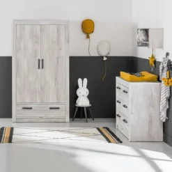 Kidsmill Sem Nautic Grijs Kledingkast 2-Deurs Discount