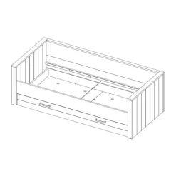 Kidsmill Sem Nautic Grijs Bedbank Met Lade 90 x 200 cm Online