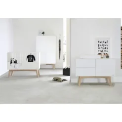 Kidsmill Sixties Babybed Wit Mat / Naturel 70 x 140 cm New