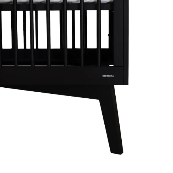 Kidsmill Sixties Babybed Zwart Mat 60 x 120 cm Hot