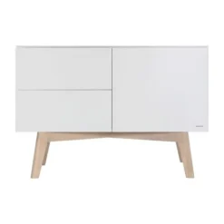 Kidsmill Sixties Babybed Wit Mat / Naturel 60 x 120 cm