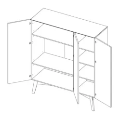 Kidsmill Sixties Babybed Wit Mat / Naturel 60 x 120 cm