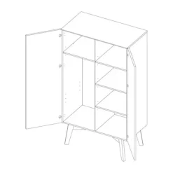 Kidsmill Sixties Babybed Wit Mat / Naturel 60 x 120 cm