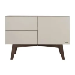 Kidsmill Sixties Babykamer Oatmeal / Walnoot | Commode + Kast 2-Deurs Sale