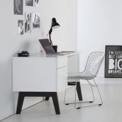 Kidsmill Sixties Bureau Wit Mat / Walnoot