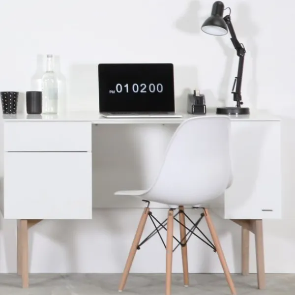 Kidsmill Sixties Bureau Wit Mat / Naturel Best