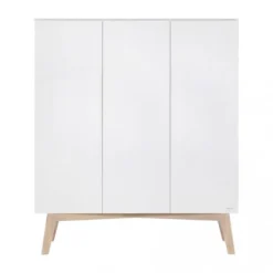 Kidsmill Sixties Kinderkamer Wit Mat / Naturel | Bed 90 x 200 + Bureau + Kast 2-Deurs New