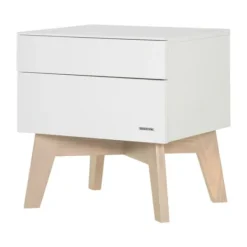 Kidsmill Sixties Kinderkamer Wit Mat / Naturel | Bed 90 x 200 + Bureau + Kast 2-Deurs New