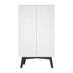 Kidsmill Sixties Kinderkamer Wit Mat / Walnoot | Bed 90 x 200 cm + Kast 2-Deurs Outlet