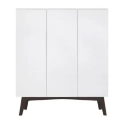 Kidsmill Sixties Kinderkamer Wit Mat / Walnoot | Bed 90 x 200 cm + Kast 2-Deurs Outlet