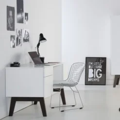 Kidsmill Sixties Kinderkamer Wit Mat / Walnoot | Bed 90 x 200 cm + Kast 2-Deurs Outlet