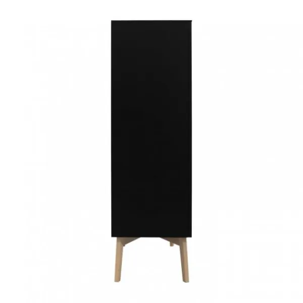 Kidsmill Sixties Kledingkast 3-deurs Zwart Mat / Naturel Sale