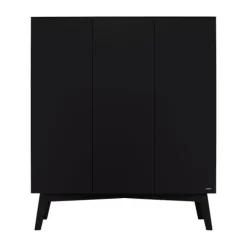 Kidsmill Sixties Kledingkast 3-deurs Zwart Mat Outlet