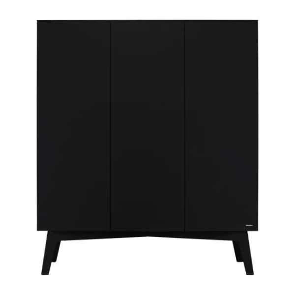 Kidsmill Sixties Kledingkast 3-deurs Zwart Mat Outlet