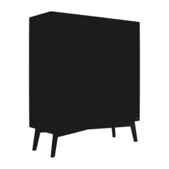 Kidsmill Sixties Kledingkast 3-deurs Zwart Mat Outlet