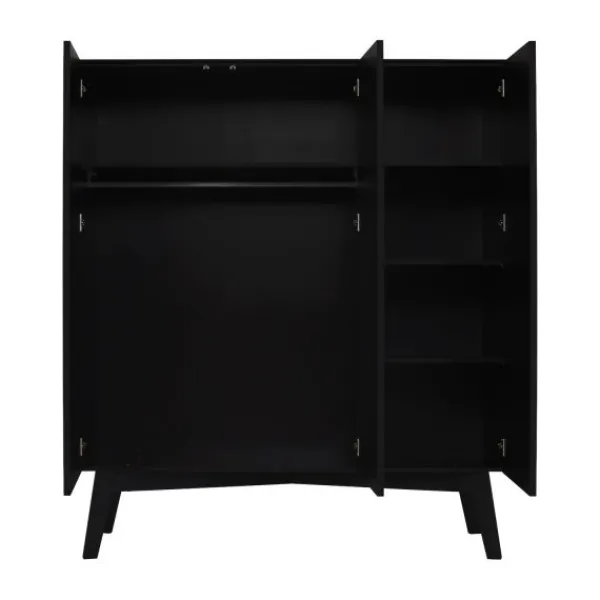 Kidsmill Sixties Kledingkast 3-deurs Zwart Mat Outlet